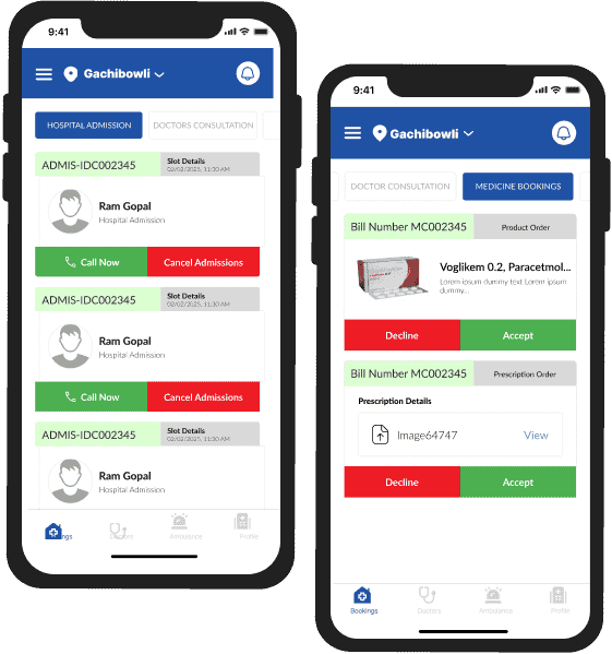 Medrader Hospital app