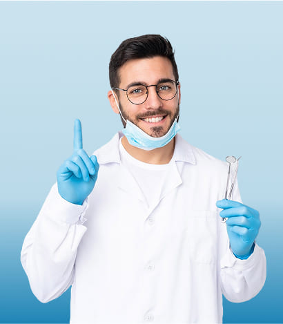 Doctor wearing white coat